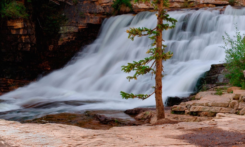 Provo River Falls in the Uinta Mountains
