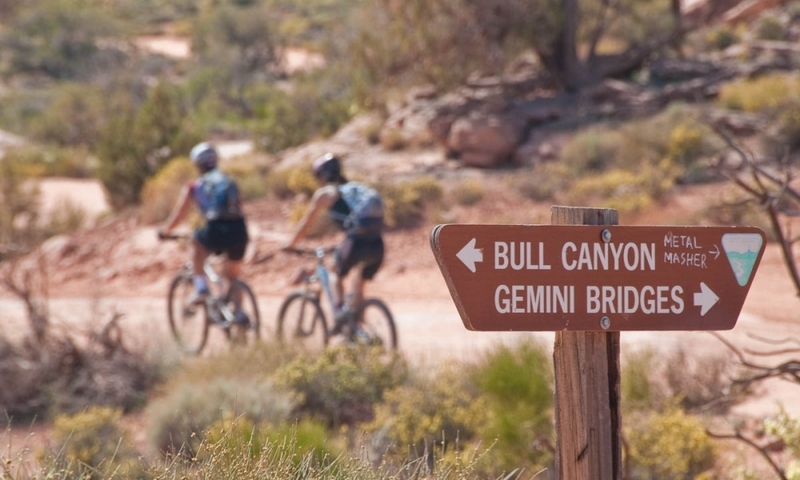 Gemini Bridges Mountain Biking Moab Utah