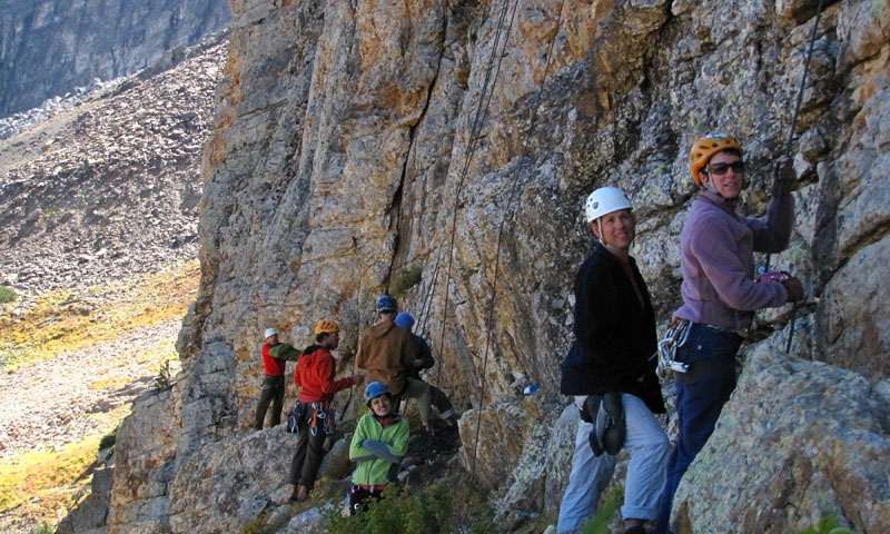 Climbing in Albion Basin near Alta